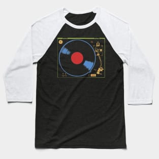 Turntable Vinyl Record Analog Record Music Producer Vintage Music Color Graphic Baseball T-Shirt